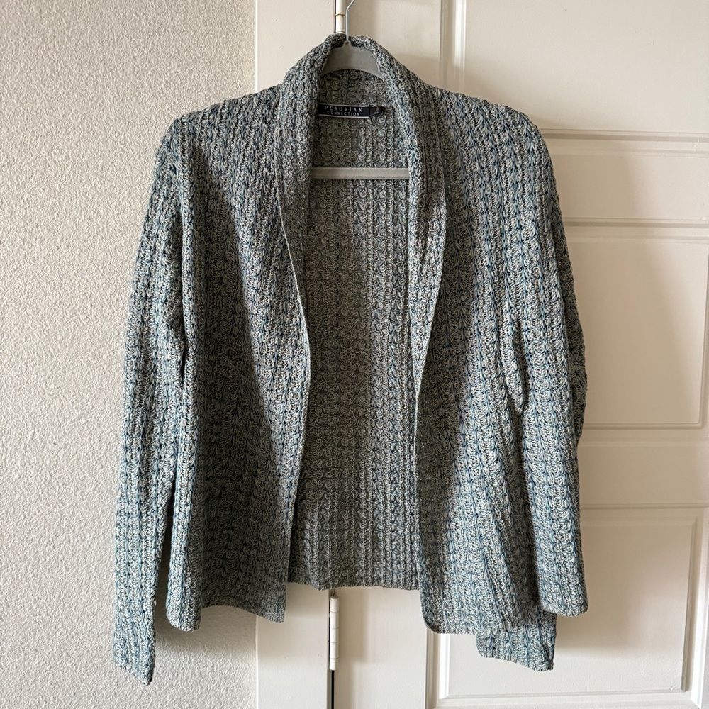 Peruvian Connection Open Cardigan Loose Knit Pima Cotton size Small